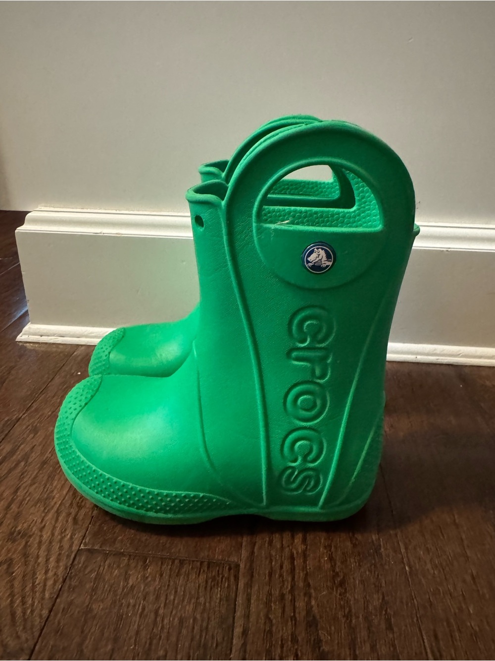 CROCS Kids Green Rain Boots
